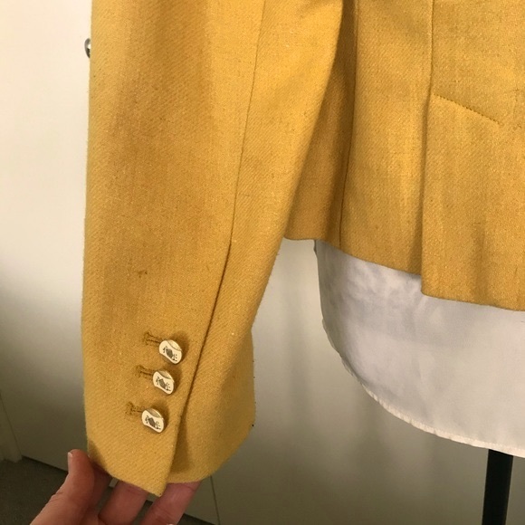 ANN TAYLOR LOFT Sunny Yellow Fitted Jacket - Picture 8 of 12